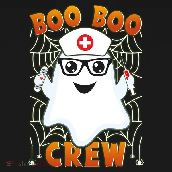 Funny Halloween Boo Boo Crew Ghost Nurse Tank Top