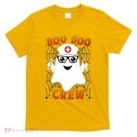 Funny Halloween Boo Boo Crew Ghost Nurse T-Shirt thumb 0
