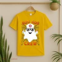 Funny Halloween Boo Boo Crew Ghost Nurse T-Shirt thumb 2