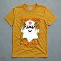 Funny Halloween Boo Boo Crew Ghost Nurse T-Shirt thumb 5