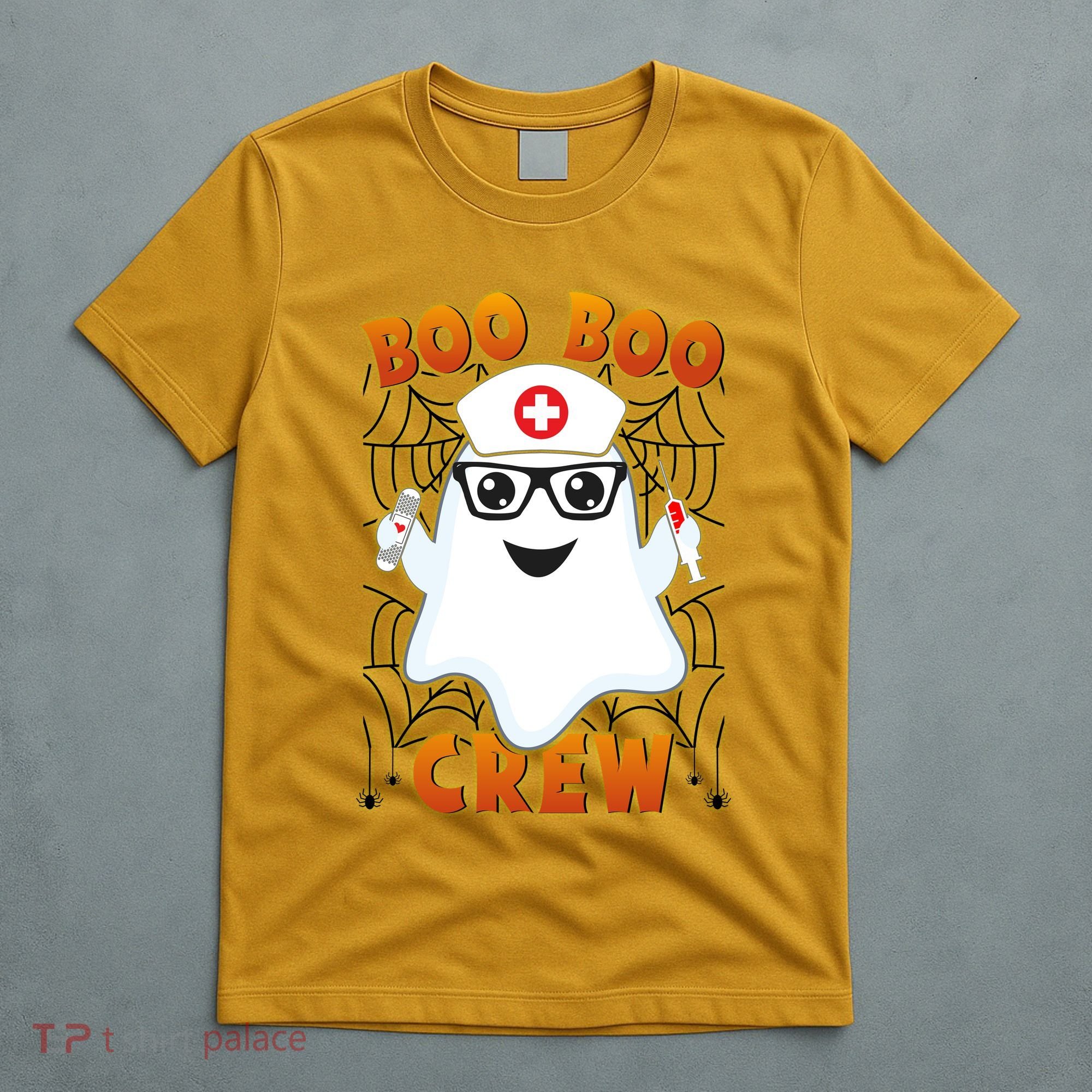 Funny Halloween Boo Boo Crew Ghost Nurse T-Shirt