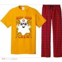 Funny Halloween Boo Boo Crew Ghost Nurse Pajama Set thumb 0