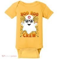 Funny Halloween Boo Boo Crew Ghost Nurse Baby Bodysuit thumb 0