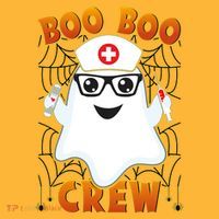 Funny Halloween Boo Boo Crew Ghost Nurse Baby Bodysuit thumb 2