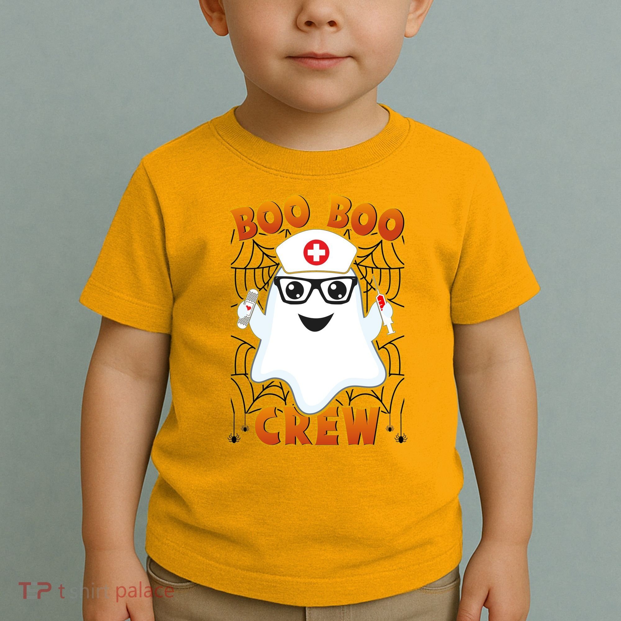 Funny Halloween Boo Boo Crew Ghost Nurse Toddler T-Shirt