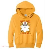 Funny Halloween Boo Boo Crew Ghost Nurse Kids Hoodie thumb 0