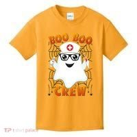 Funny Halloween Boo Boo Crew Ghost Nurse Kids T-Shirt thumb 0