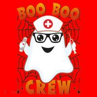 Funny Halloween Boo Boo Crew Ghost Nurse Santa Hat thumb 1