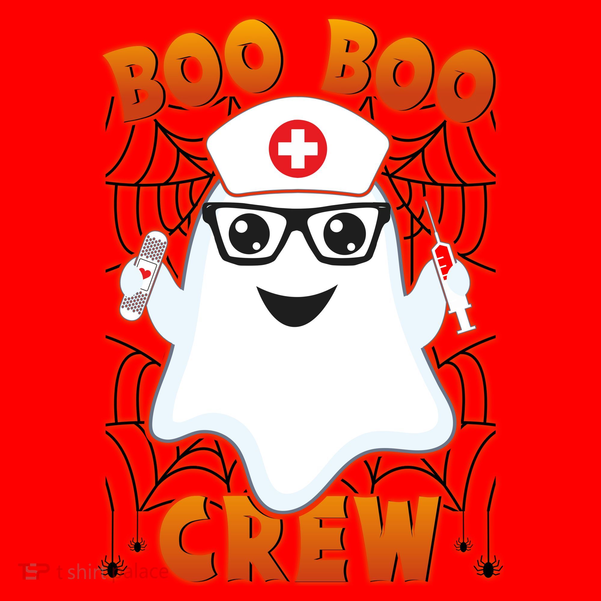 Funny Halloween Boo Boo Crew Ghost Nurse Santa Hat