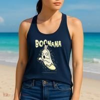 Funny Halloween Boonana Ghost Banana Women's Tank Top thumb 2