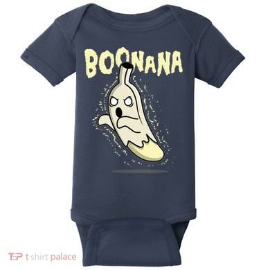 Funny Halloween Boonana Ghost Banana Baby Bodysuit