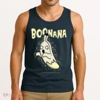Funny Halloween Boonana Ghost Banana Tank Top thumb 3