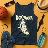 Funny Halloween Boonana Ghost Banana Tank Top thumb 4