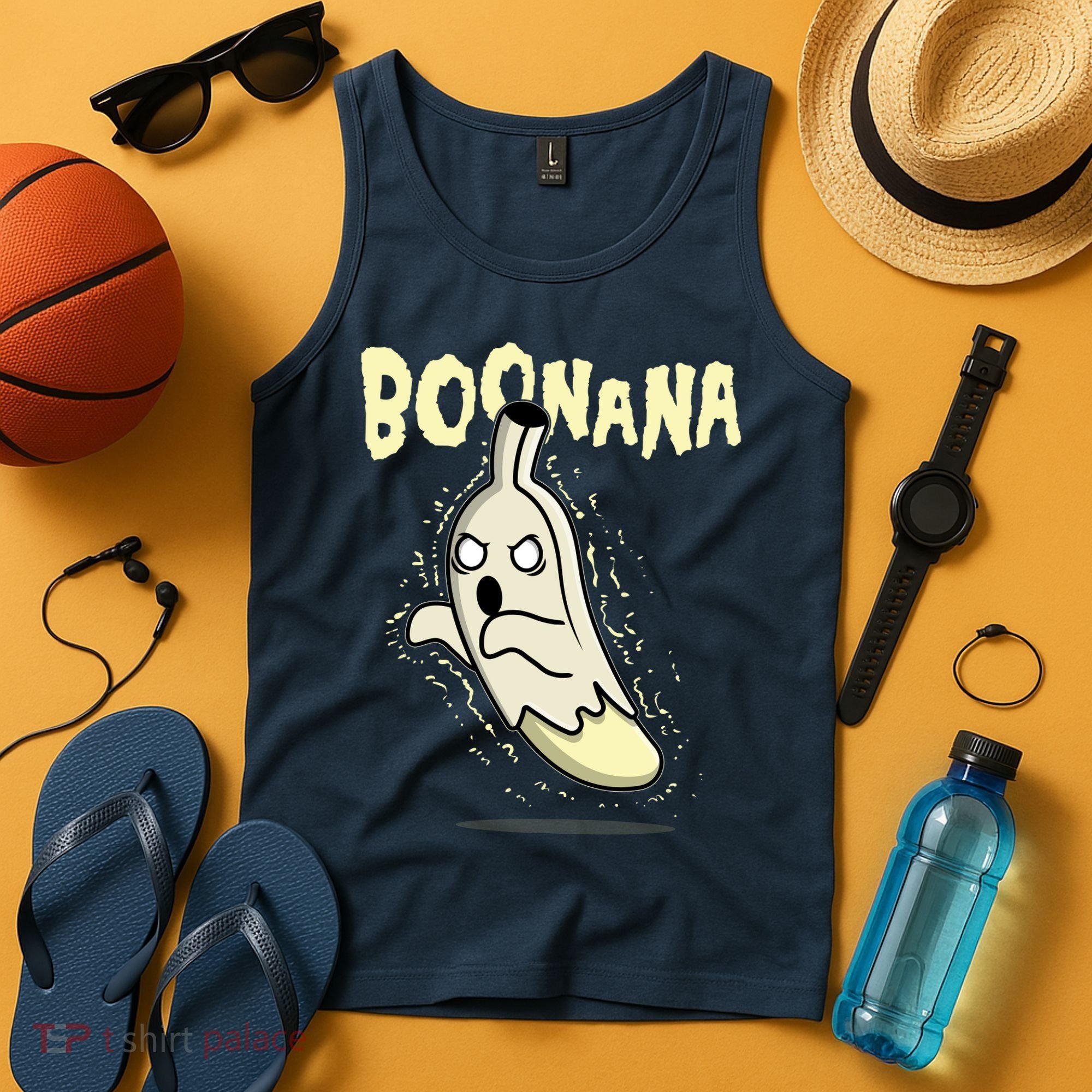 Funny Halloween Boonana Ghost Banana Tank Top