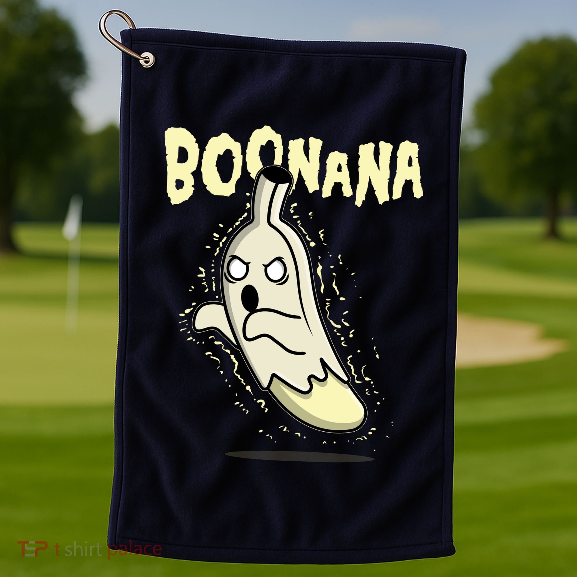 Funny Halloween Boonana Ghost Banana Golf Towel