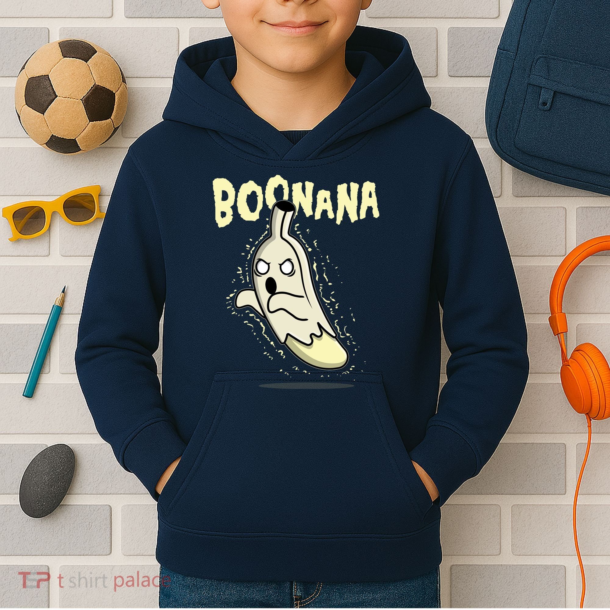 Funny Halloween Boonana Ghost Banana Kids Hoodie