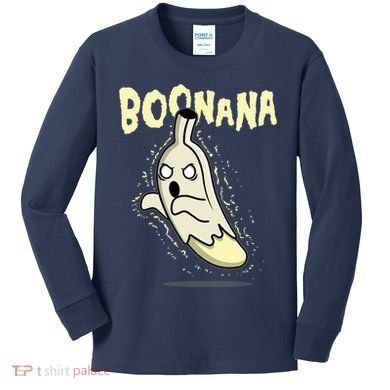 Funny Halloween Boonana Ghost Banana Kids Long Sleeve Shirt