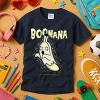 Funny Halloween Boonana Ghost Banana Kids T-Shirt thumb 3