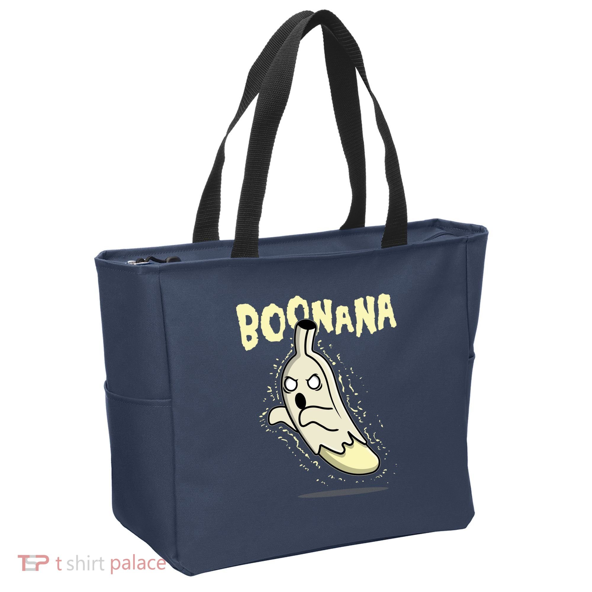 Funny Halloween Boonana Ghost Banana Tote Bag