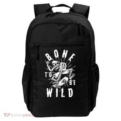 Funny Halloween Bone To Be Wild Skateboarding Skeleton Backpack