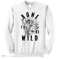 Funny Halloween Bone To Be Wild Skateboarding Skeleton Sweatshirt thumb 0