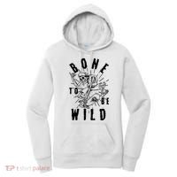 Funny Halloween Bone To Be Wild Skateboarding Skeleton Women's Hoodie thumb 0