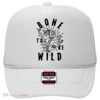 Funny Halloween Bone To Be Wild Skateboarding Skeleton Hat thumb 0