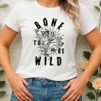 Funny Halloween Bone To Be Wild Skateboarding Skeleton Women's T-Shirt thumb 2