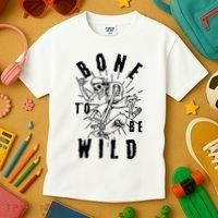 Funny Halloween Bone To Be Wild Skateboarding Skeleton Kids T-Shirt thumb 3
