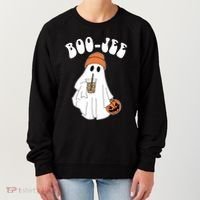 Funny Halloween Boo Jee Ghost Ing Coffee Cool Gift Women's Sweatshirt thumb 0