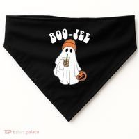 Funny Halloween Boo Jee Ghost Ing Coffee Cool Gift USA-Made Doggie Bandana thumb 0