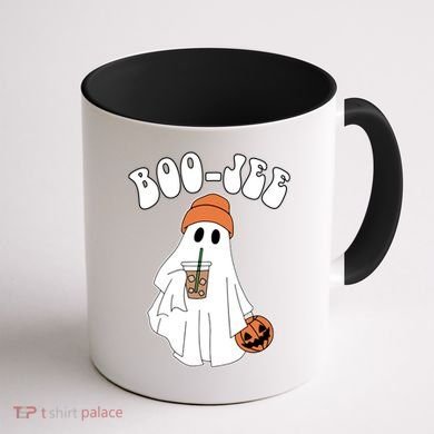 Funny Halloween Boo Jee Ghost Ing Coffee Cool Gift Coffee Mug back