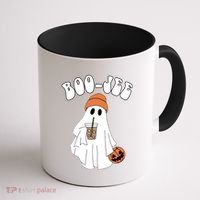 Funny Halloween Boo Jee Ghost Ing Coffee Cool Gift Coffee Mug thumb 1