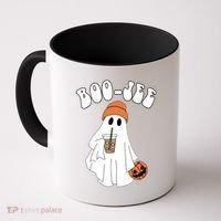 Funny Halloween Boo Jee Ghost Ing Coffee Cool Gift Coffee Mug thumb 0