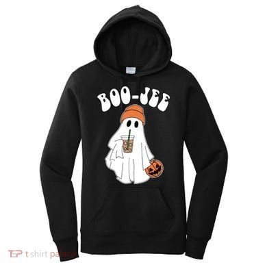 Funny Halloween Boo Jee Ghost Ing Coffee Cool Gift Women's Hoodie