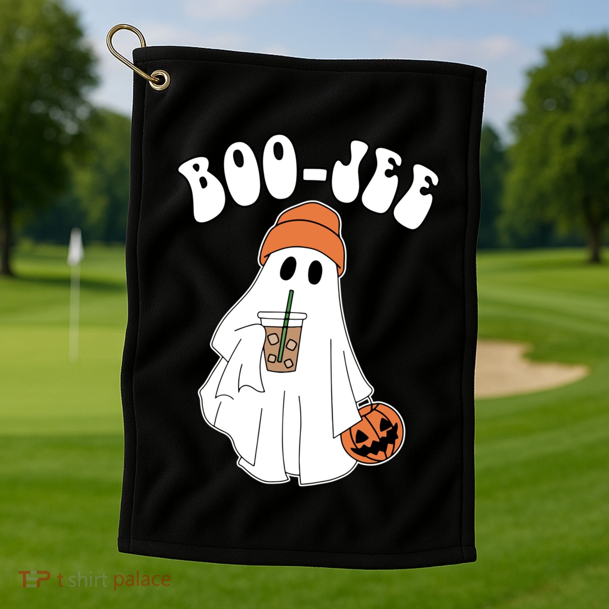 Funny Halloween Boo Jee Ghost Ing Coffee Cool Gift Golf Towel