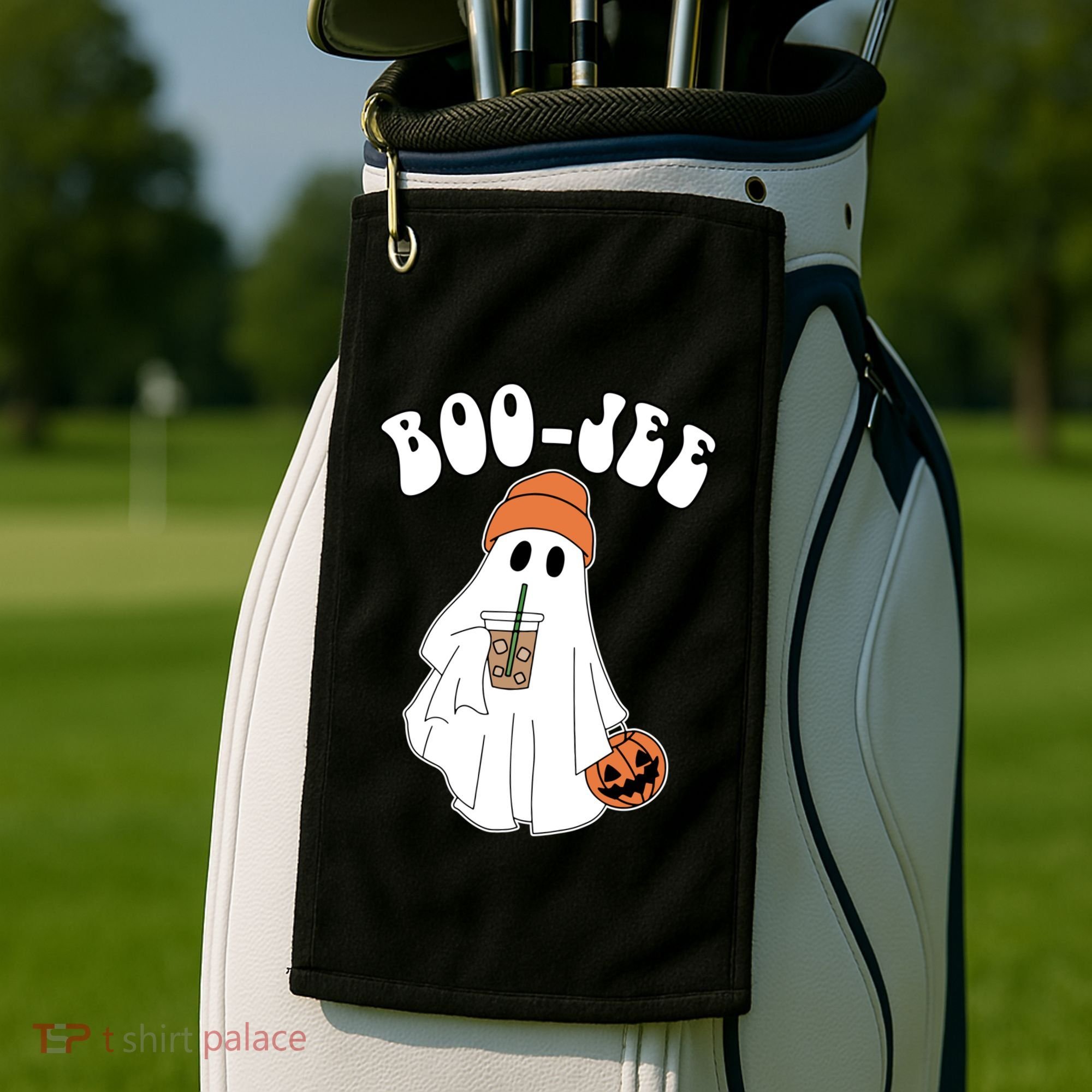 Funny Halloween Boo Jee Ghost Ing Coffee Cool Gift Golf Towel