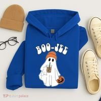 Funny Halloween Boo Jee Ghost Ing Coffee Cool Gift Hoodie thumb 4