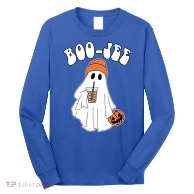 Funny Halloween Boo Jee Ghost Ing Coffee Cool Gift Long Sleeve Shirt