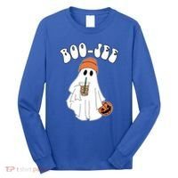 Funny Halloween Boo Jee Ghost Ing Coffee Cool Gift Long Sleeve Shirt thumb 0