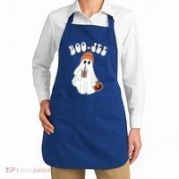 Funny Halloween Boo Jee Ghost Ing Coffee Cool Gift Apron thumb 2