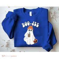 Funny Halloween Boo Jee Ghost Ing Coffee Cool Gift Sweatshirt thumb 2
