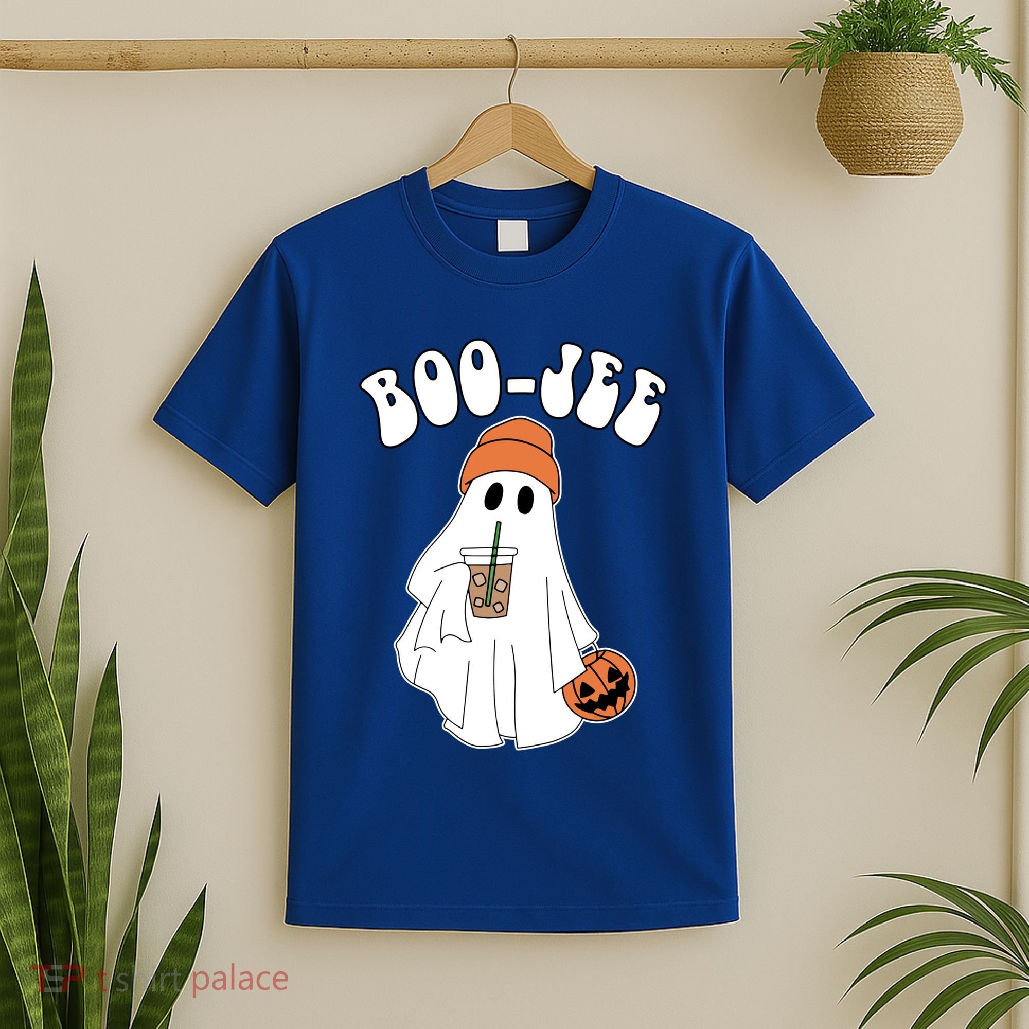 Funny Halloween Boo Jee Ghost Ing Coffee Cool Gift T-Shirt