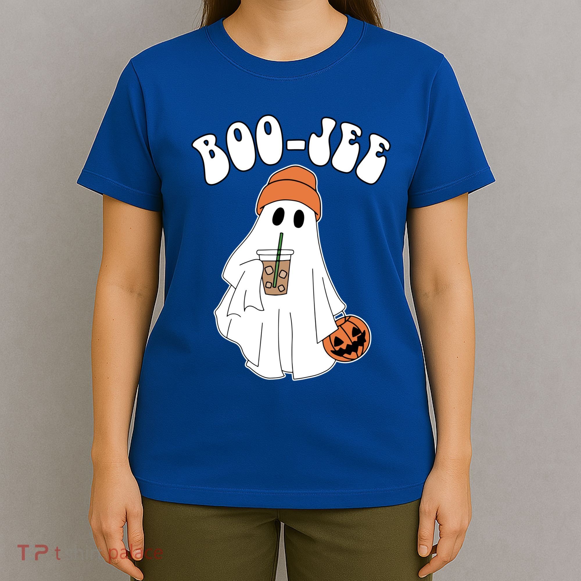 Funny Halloween Boo Jee Ghost Ing Coffee Cool Gift T-Shirt