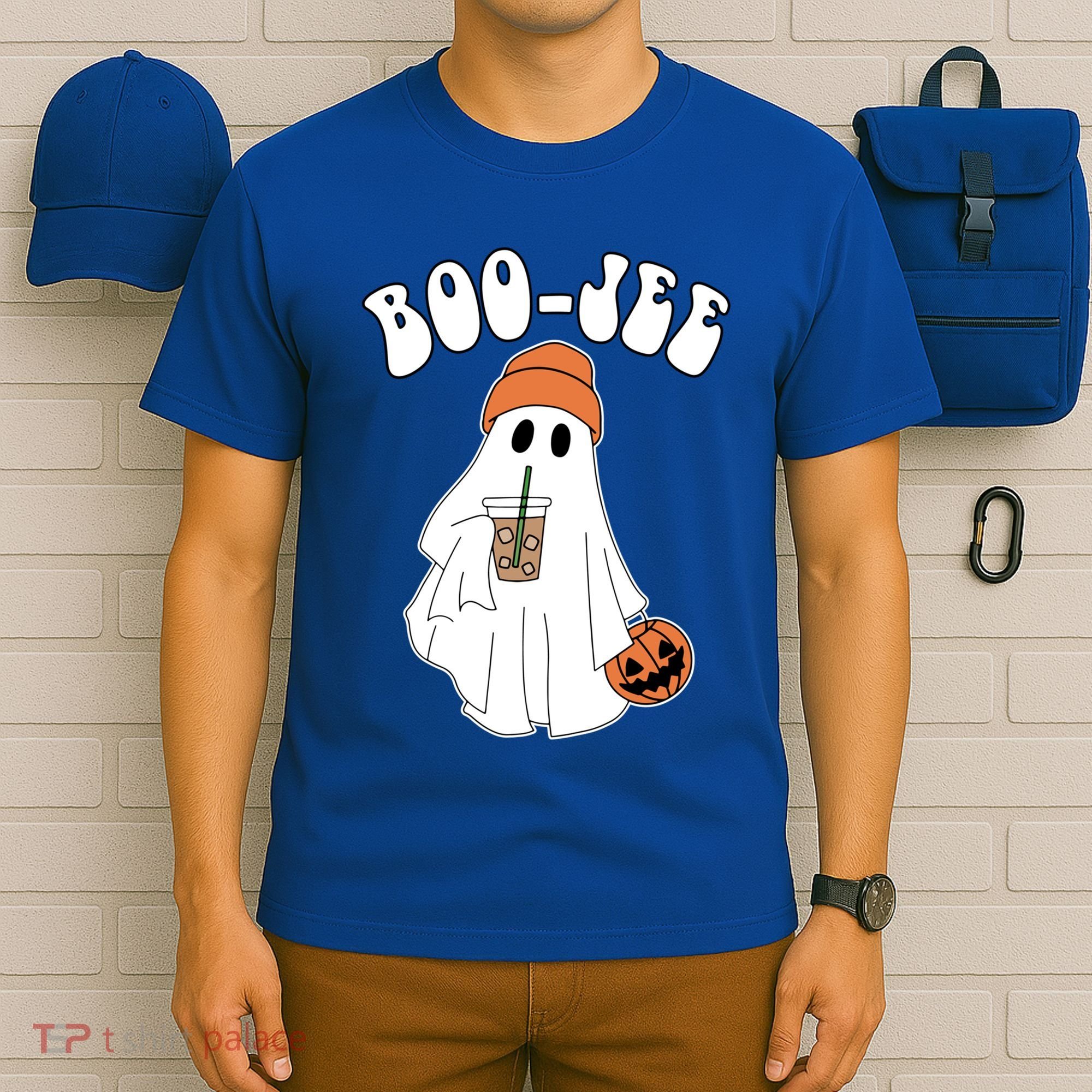 Funny Halloween Boo Jee Ghost Ing Coffee Cool Gift T-Shirt