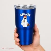 Funny Halloween Boo Jee Ghost Ing Coffee Cool Gift Tumbler thumb 2