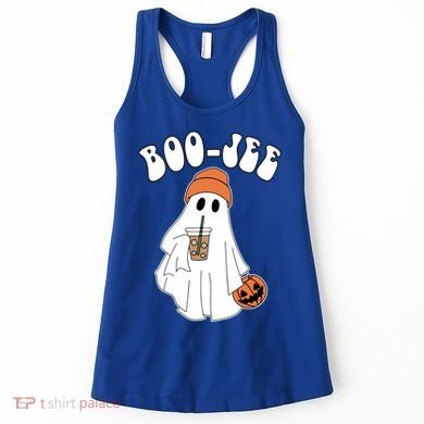 Funny Halloween Boo Jee Ghost Ing Coffee Cool Gift Women's Tank Top