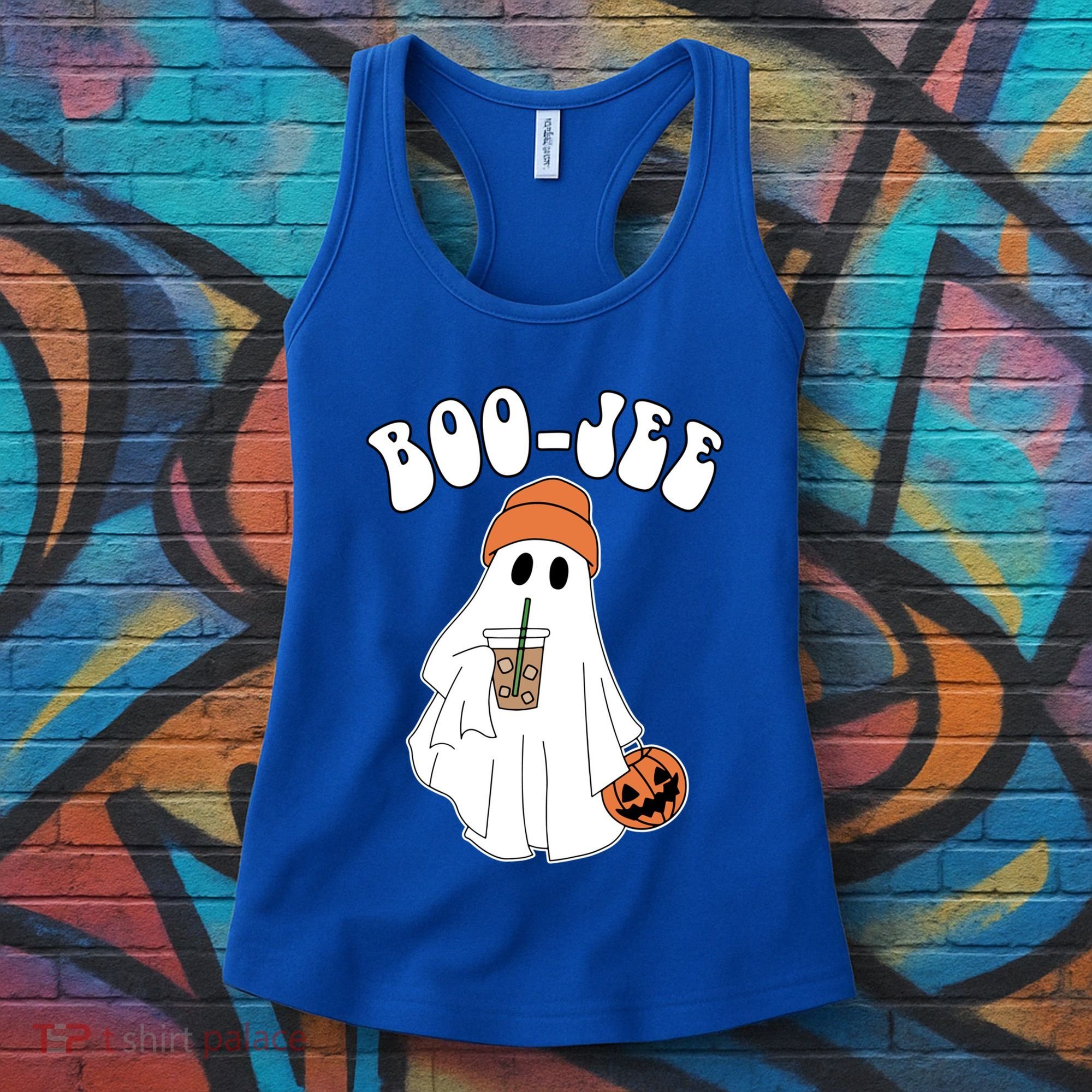 Funny Halloween Boo Jee Ghost Ing Coffee Cool Gift Women's Tank Top
