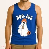 Funny Halloween Boo Jee Ghost Ing Coffee Cool Gift Tank Top thumb 3