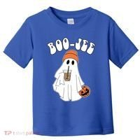 Funny Halloween Boo Jee Ghost Ing Coffee Cool Gift Toddler T-Shirt thumb 0